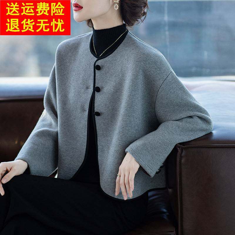 小个子中老年轻妈妈春秋洋气质外套女休闲短款上衣服40岁春装时尚