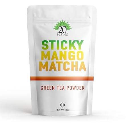 Japanese Sticky Mango Sweet Matcha Powder - Sweetened Gre