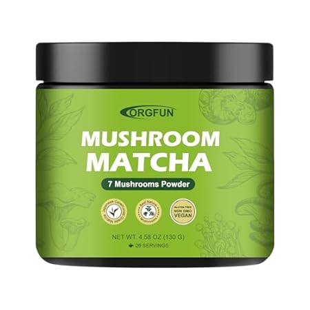 ORGFUN Mushroom Matcha， Japanese Ceremonial Matcha Infuse