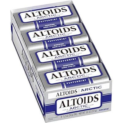 ALTOIDS Arctic Peppermint Breath Mints Hard Candy Bulk， 1
