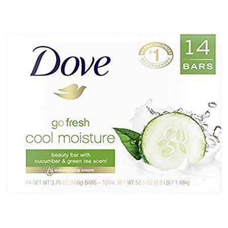 dove soap bar cool moisture 3.75 oz 14 bars