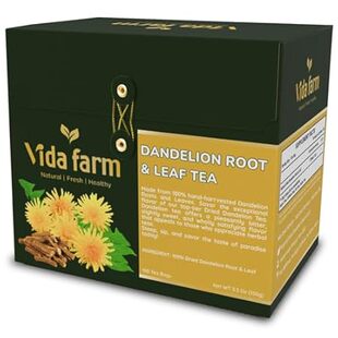 VIDA FARM 100 Dandelion Tea Bags， Natural Dried Dandelion