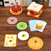 娃娃家区域材料仿真汉堡过家家玩具幼儿园小班益智区投放儿童早教