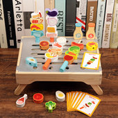 儿童过家家烧烤玩具早教益智力幼儿园娃娃家区域材料手部精细动作