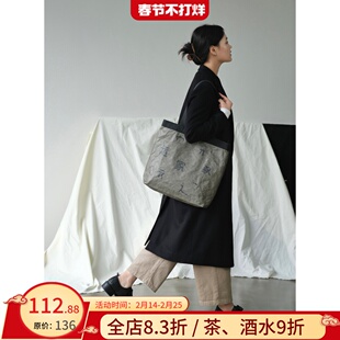 远家美国进口杜邦纸单肩包字体印花手提袋大容量托特包H-180限量