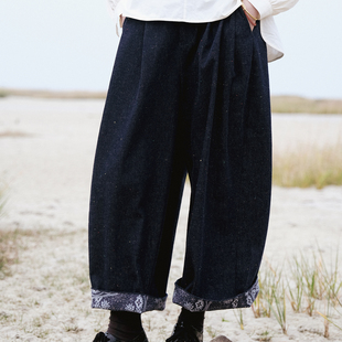 九分裤 远家经典 基础百搭宽松休闲裤 彩点子纱牛仔裤 HL5321 款