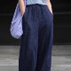宽松W 远家轻薄透气防晒防蚊松紧腰抽绳牛仔裤 加长弯刀裤 852
