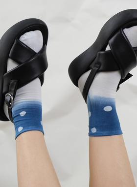 远家羊皮面包厚底凉鞋交叉带简约中跟扣袢休闲增高鞋子夏W-652限