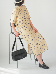 远家「旗开得胜」新中式 斜襟盘扣旗袍波点印花连衣裙夏LL2108限量