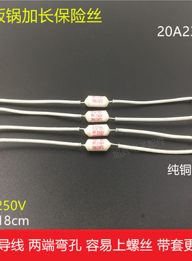 电饭锅电饭煲纯铜大功率加长保险丝20A230度温热熔断体保险管配件
