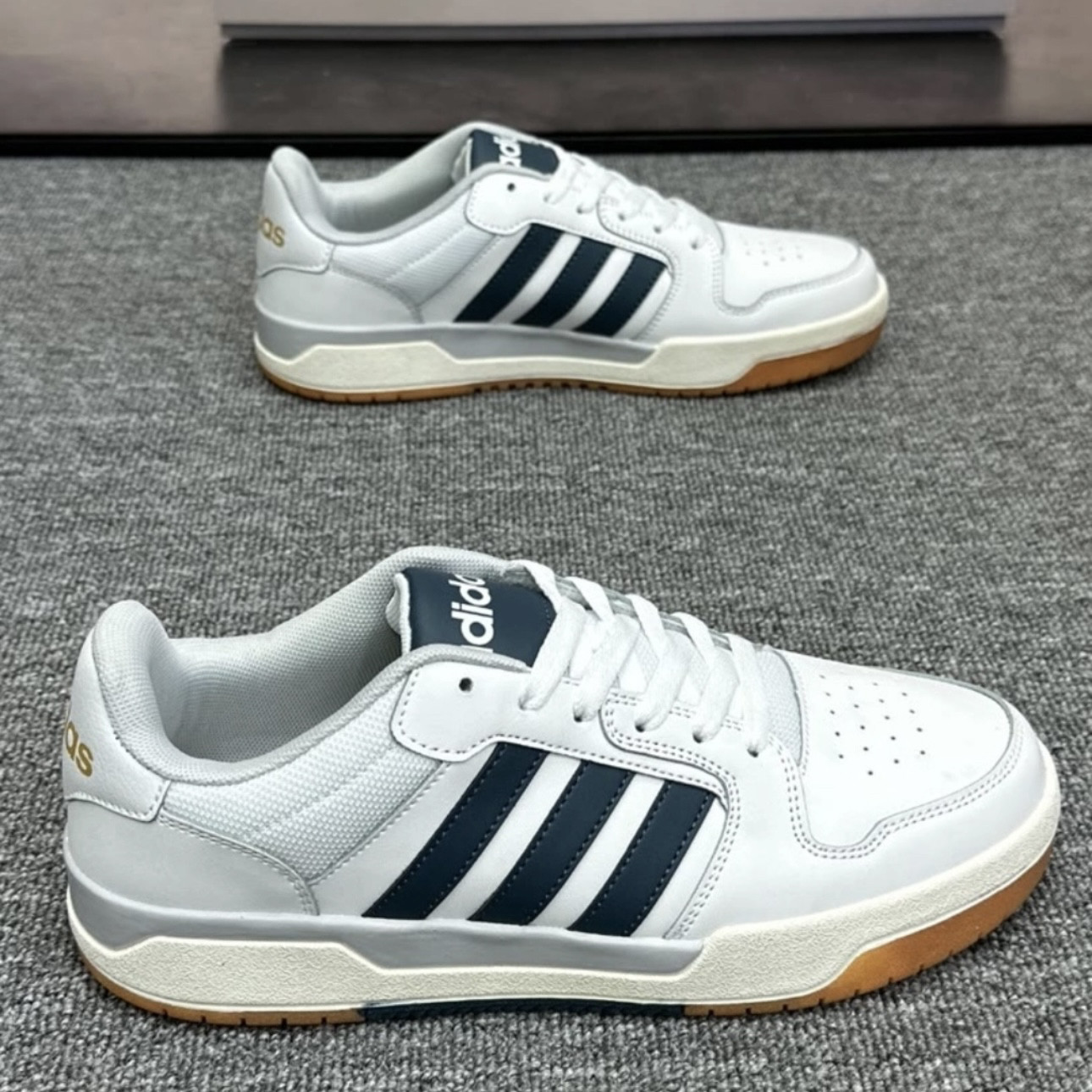 adidas neo Entrap 透气 低帮 休闲百搭板鞋 男款 白灰,运动鞋new,运动休闲鞋,淘宝优惠券,粉丝福利购,淘宝优惠卷