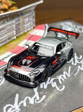 现货 Kiloworks 1:64 奔驰 AMG GT3 EVO 合金汽车模型 收藏