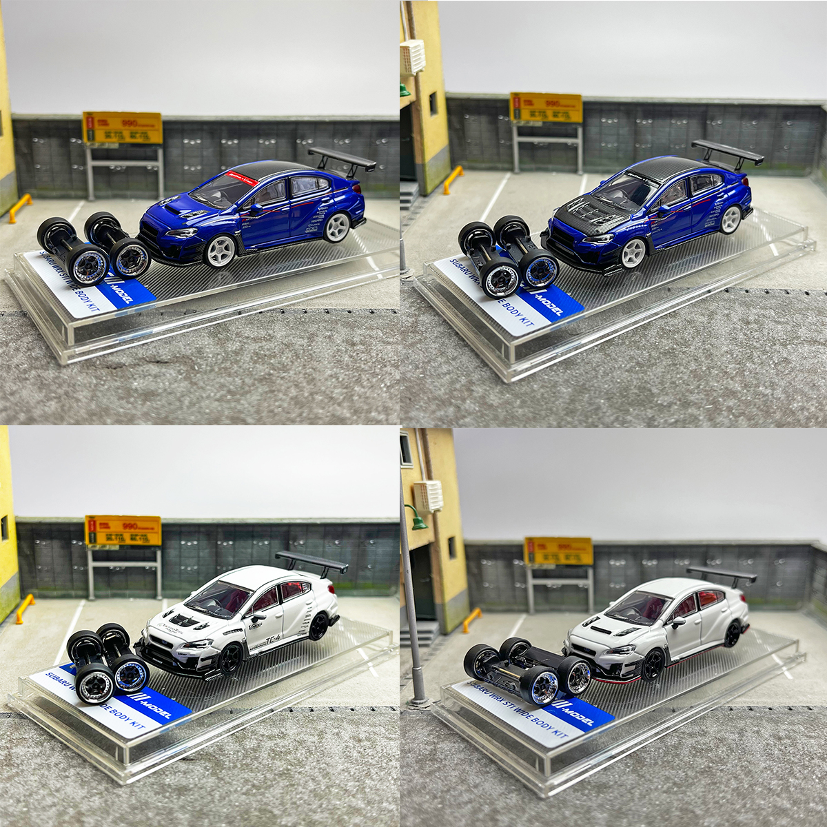 CM汽车模型合金164宽体WRX