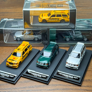 Mortal 1:64 奔驰S124 MODEII EVO2瓦罐旅行 合金汽车模型静态