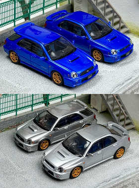 Furuya 1:64 斯巴鲁翼豹Impreza WRX合金7代STi 仿真合金汽车模型