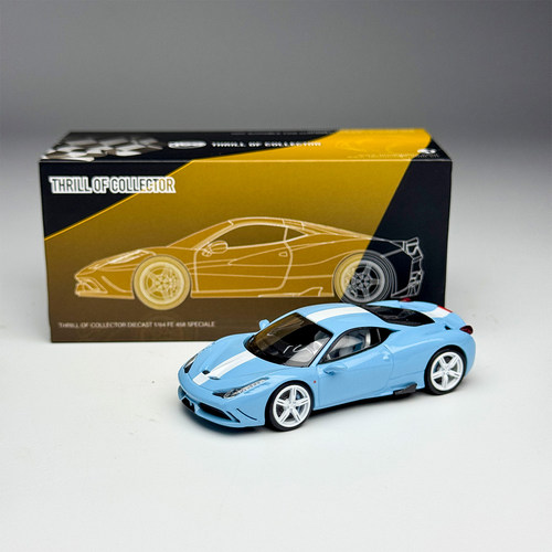 现货 TOC富美 1:64 跃马 FE458 Speciale 定制色 合金汽车模型