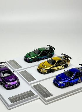 LMLF 1:64 丰田速霸Supra A80 Z 宽体改装电镀色仿真合金汽车模型