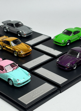 Master 1:64 保时捷 930黑鸟 911 Turbo湾岸 合金汽车模型 收藏