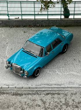 Liberty 1:64 奔驰 Benz 300sel Blue Pig涂装 合金汽车模型 摆件