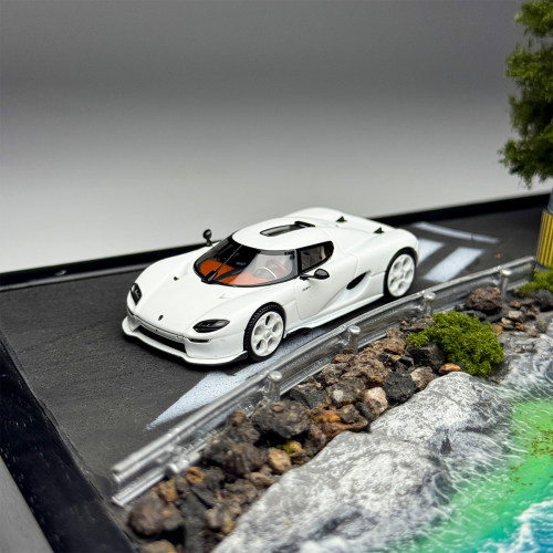 LCD 1:64 Koenigsegg CC850柯尼塞格CC850 白色合金汽车模型