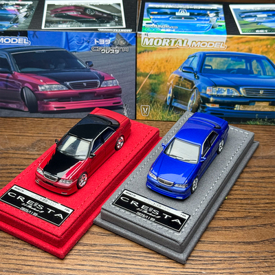 MORTAL 1:64 基先达CRESTA 珠蓝和珠红拉花合金汽车模型