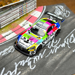 TW Tarmac Works 1:64 奔驰AMG GT3巴瑟斯特12小时耐力赛合金车模
