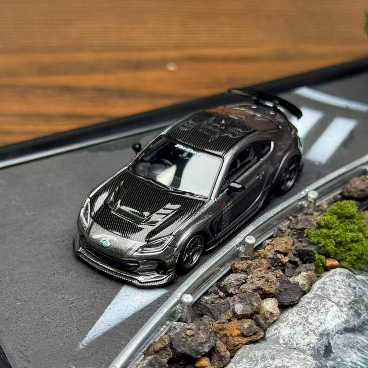 CM Model 1:64 斯巴鲁BRZ Varis 宽体改装版合金汽车模型静态收藏