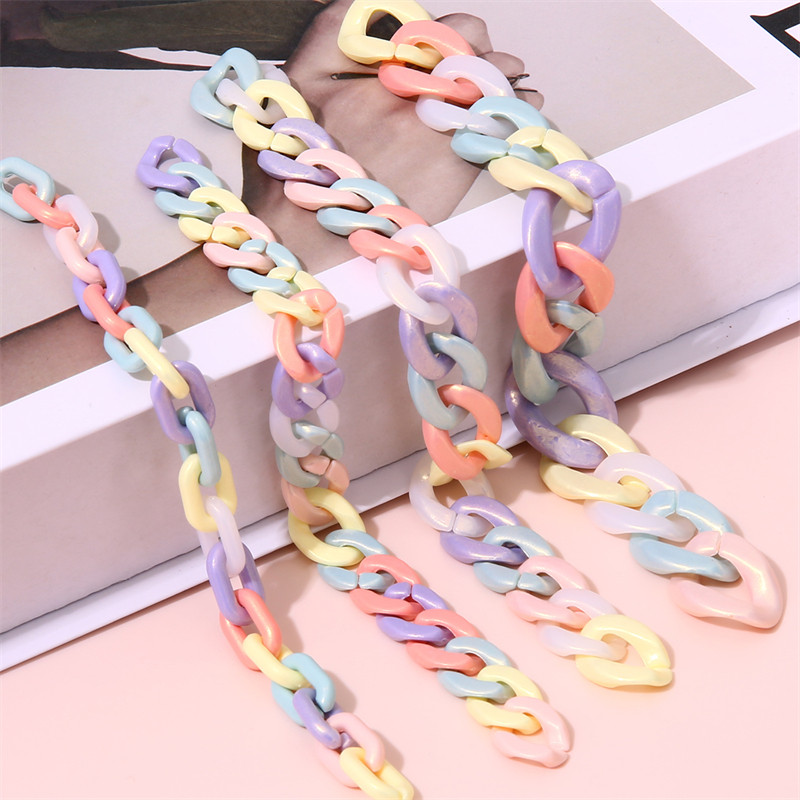 슬림 수제 DIY 아크릴 아이스크림 컬러 오프닝 체인 휴대 전화 케이스 장식 팔찌 액세서리 소재
