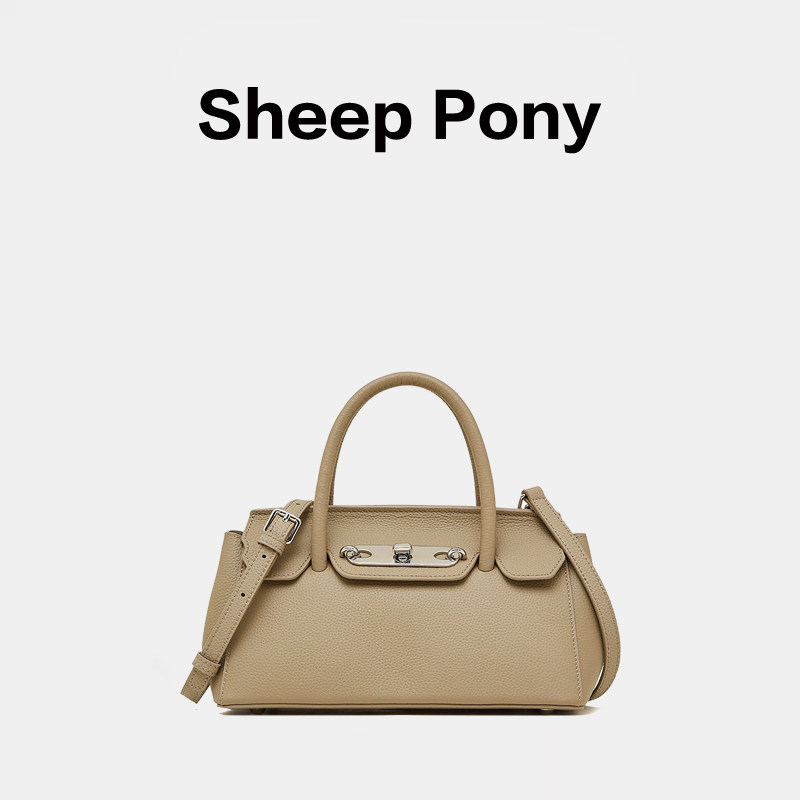 SHEEP PONY真皮女包铂金凯利包包2026新款手提包斜挎包妈妈包