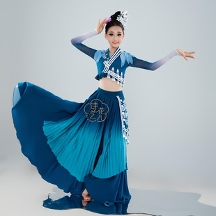 新款第十三届桃李杯苗族花儿同款舞蹈服少数民族独舞艺考服定制