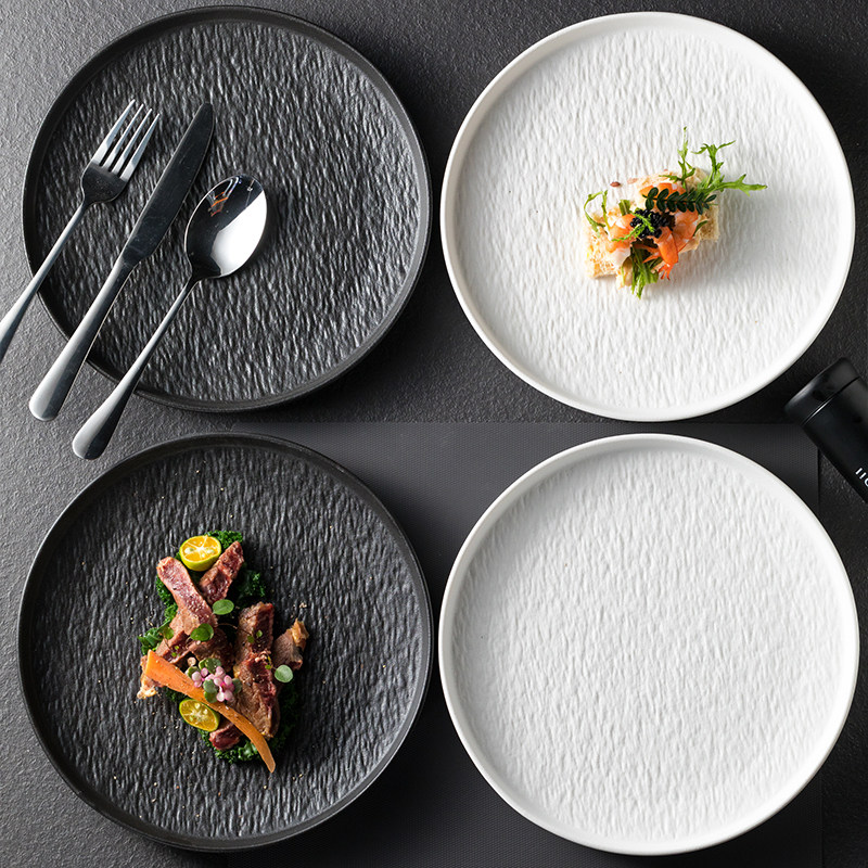 高级岩石纹磨砂牛排盘ins风高颜值西餐厅意面蔬菜沙拉水果盘热销,餐饮具,盘,淘宝优惠券,粉丝福利购,淘宝优惠卷