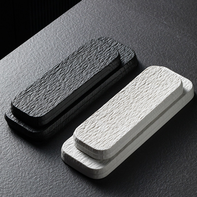 创意石纹长方平板盘寿司盘刺身盘点心盘商用蛋糕盘糕点盘陶瓷盘子