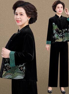 中年妈妈春装套装洋气中
