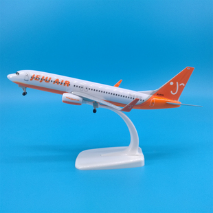 20cm济州航空波音B737飞机模型摆件带轮子起落架可拆卸 Jeju Air