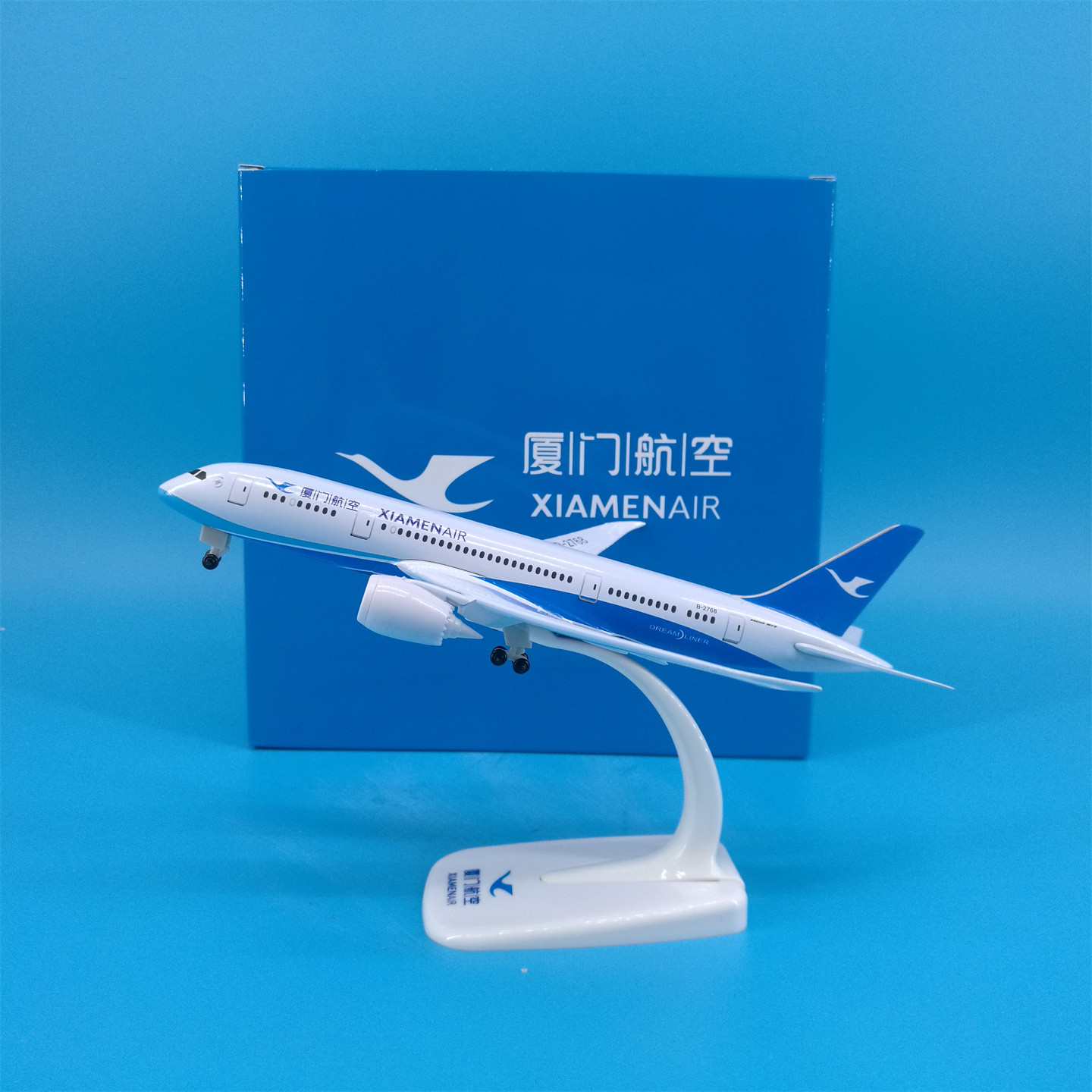 厦门航空飞机模型摆件带轮子