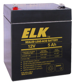 ELK 12V5ah 原装进口蓄电池 SEALED 12v5ah 铅酸免维护蓄电池