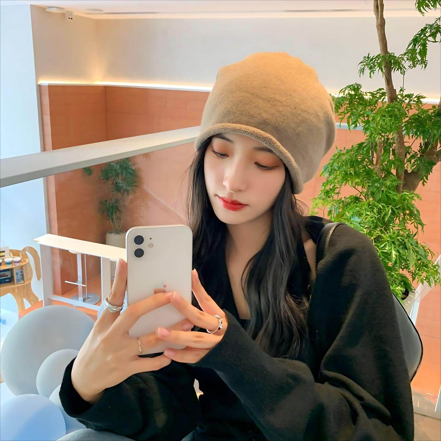 韩版大头围抽绳针织堆堆帽女卷边套头冷帽显脸小包头月子帽产妇帽,孕妇装/孕产妇用品/营养,产妇帽,淘宝优惠券,粉丝福利购,淘宝优惠卷