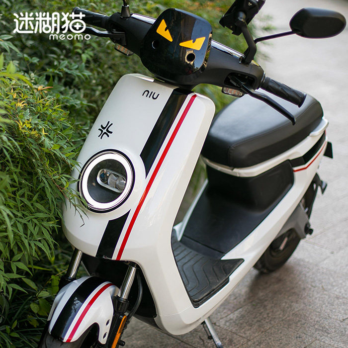 小牛电动车贴纸M1M+N1SU1黑红条纹限量改装个性装饰防水创意贴画