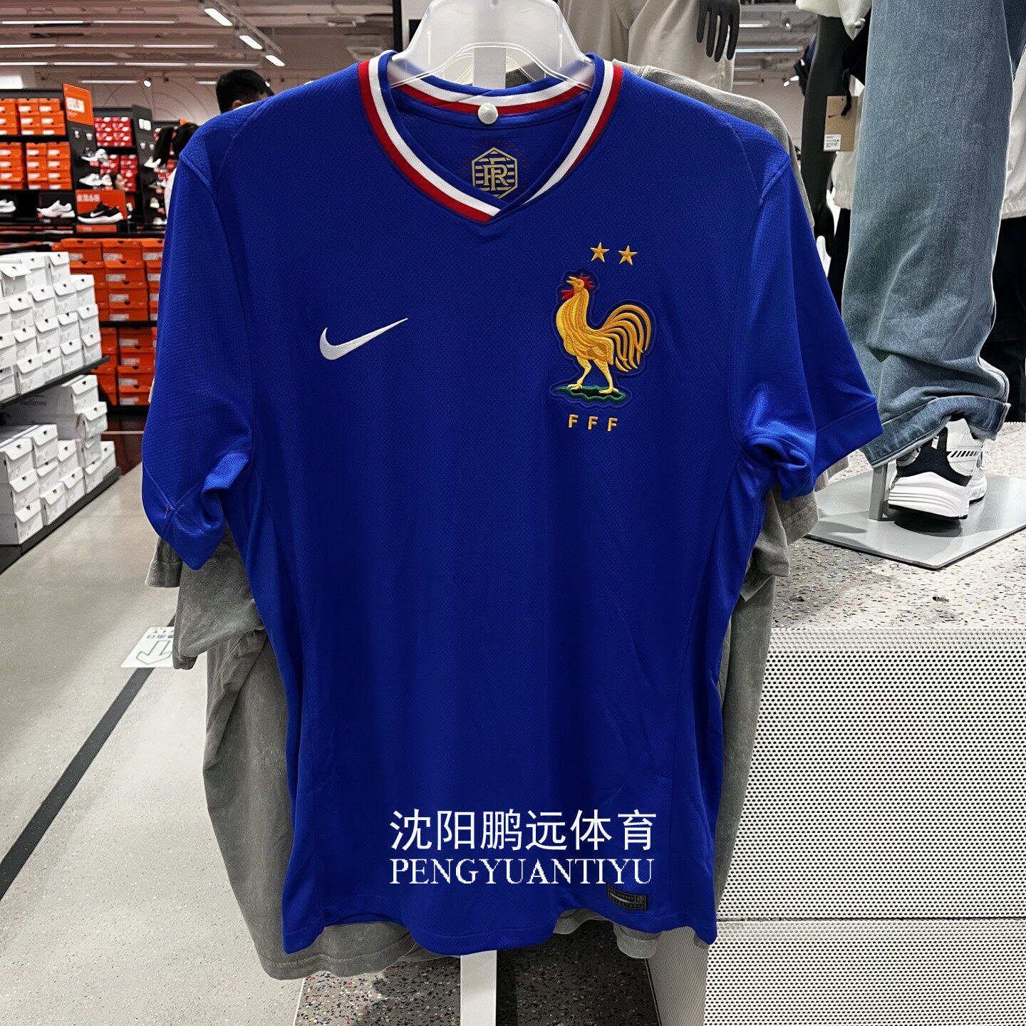 NIKE耐克 男子夏季法国队主场球迷版速干短袖足球球衣FJ1259-452