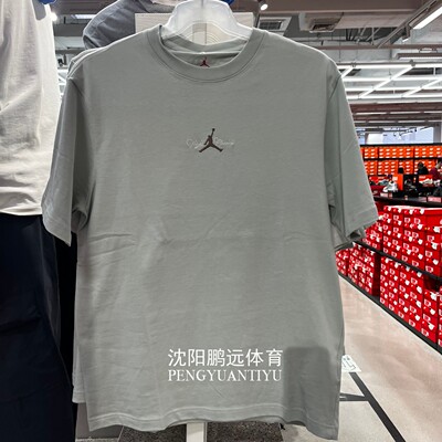 Nike耐克JORDAN男子夏季运动休闲宽松圆领纯棉短袖T恤IF0381-034