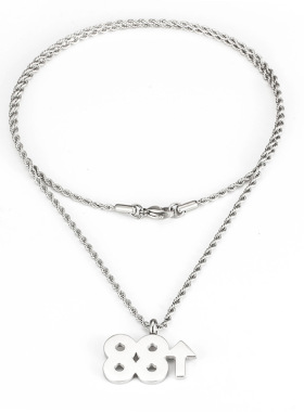 richbrian同款88上升rising项链嘻哈hiphopx吊坠潮男钛钢欧美个性