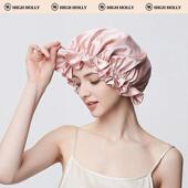 真丝睡帽长发100%桑蚕丝产后睡觉护发月子帽发帽发套防乱发女防掉