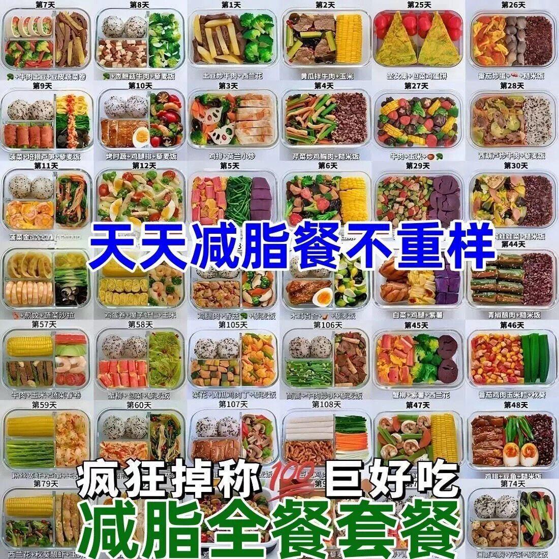 减肥食谱电子版课程 一日三餐指导科学健康减脂餐瘦身配餐计划