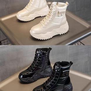 冬天鞋子女加绒加厚雪地靴2025新款冬季内增高棉鞋高帮鞋防水防滑