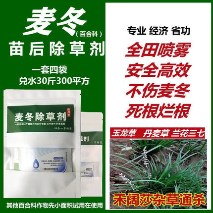 麦冬专用除草剂玉龙草兰花三七沿阶草防除杂草阔叶圆叶除草药杂草