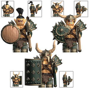 适用乐高魔兽世界积木人仔部落英雄兽人战士雷克萨拼装玩具DT8905