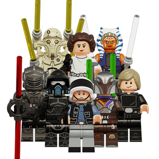 适用乐高星球大战积木人仔胡杨教授卢克义军莱雅拼装玩具KDL843