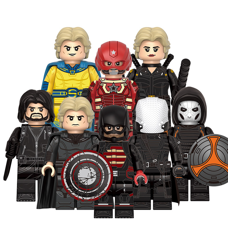 适用乐高积木人仔雷霆特工队哨兵虚无冬兵黑寡妇幽灵玩具G0143