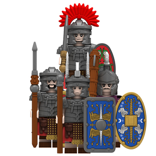 适用乐高积木人仔中古骑士军团步兵百夫长禁卫军拼装玩具N818-821