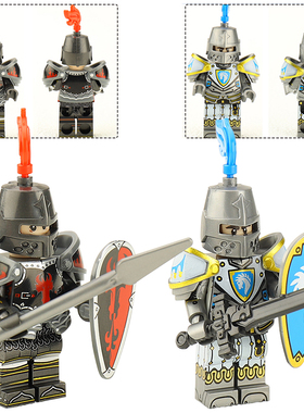 适用乐高积木人仔中古火龙城堡飞马皇冠海盗黑骑士拼装玩具VP125